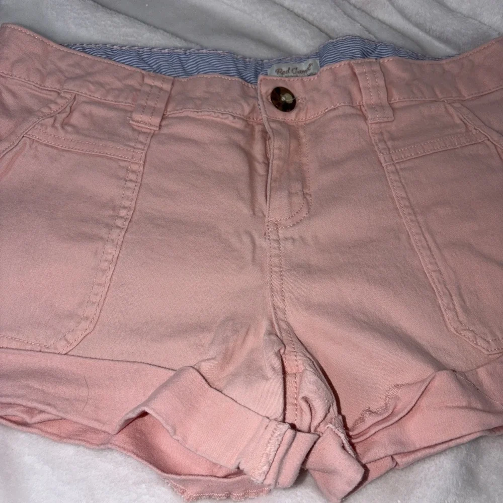 Red Camel Pink Cargo Chino Shorts Juniors Size 13 Y2K Preppy Casual Beach Travel